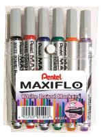 Pentel MAXIFLO WHITEBOARD  Markers  Wallet of 6