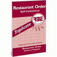 RBE Restaurant Order Book  Triplicate  ( 5 per pack ) ref#F0256