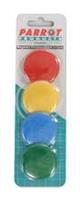 Parrot 40mm Circle Magnets - 4 Assorted Colours 