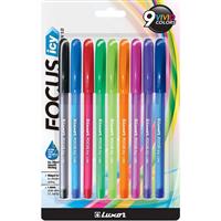 Luxor 432 Focus Icy Pens ( 9 Assorted Colours )