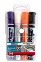 Parrot Glass Board Markers - 4 Assorted Colours