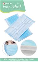 Medical 3Ply Disposable Face Maks 50per box